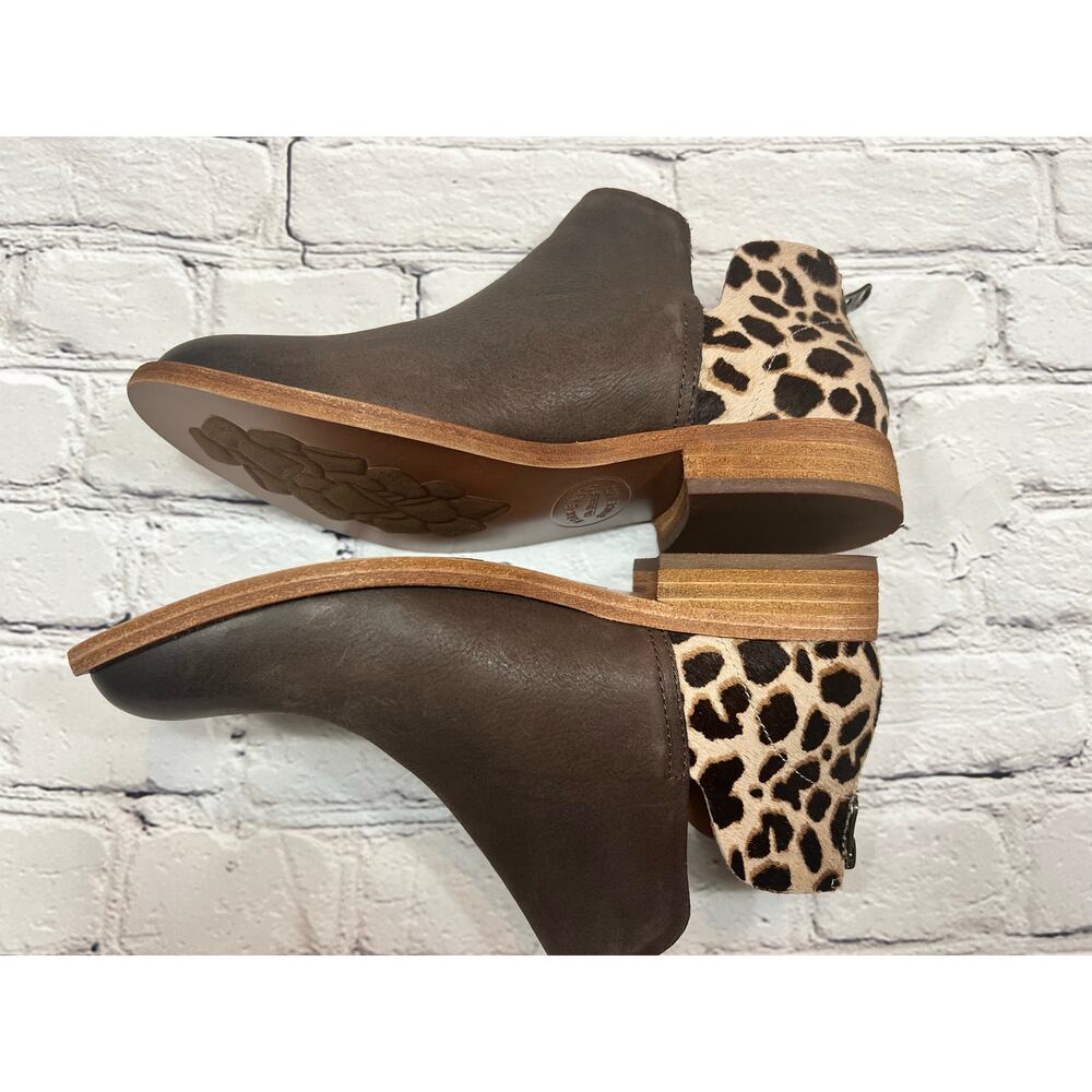 NEW Kork Ease Renny Booties brown Animal Print size 8 Calf Hair & Leather - Picture 2 of 12